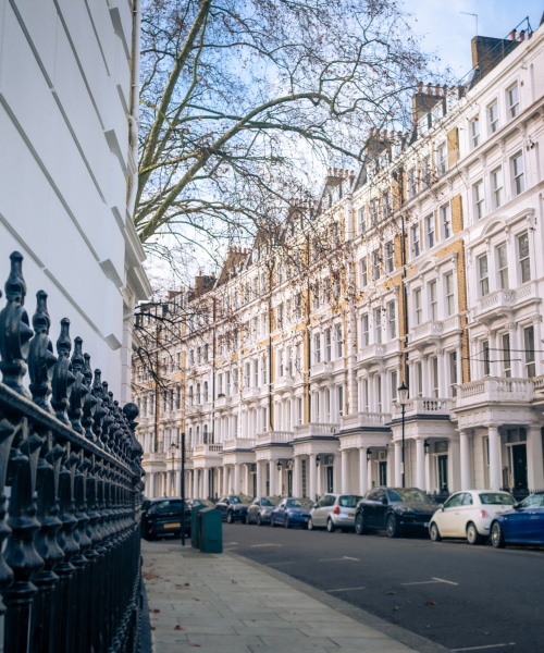 London- Kensington mansion apartment building in Earls Court area of south west London
